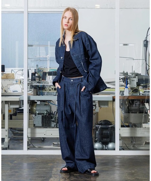 VOAAOV（ヴォアーブ） ワイドパンツ ジーンズ TACK DENIM PANTS (OW