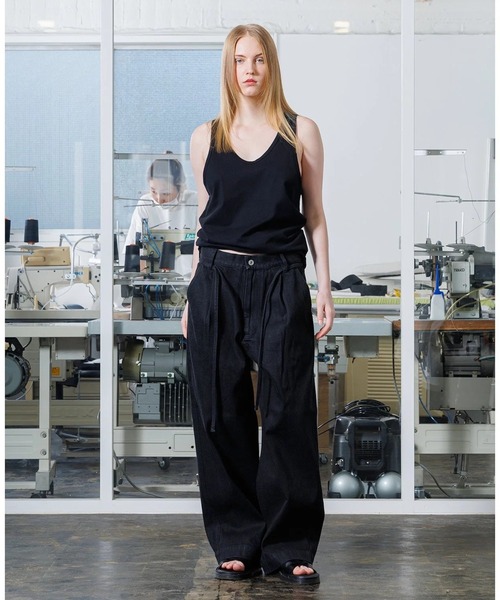 VOAAOV（ヴォアーブ） ワイドパンツ ジーンズ TACK DENIM PANTS (OW