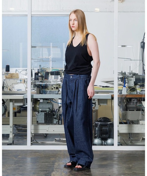 VOAAOV（ヴォアーブ） ワイドパンツ ジーンズ TACK DENIM PANTS (OW