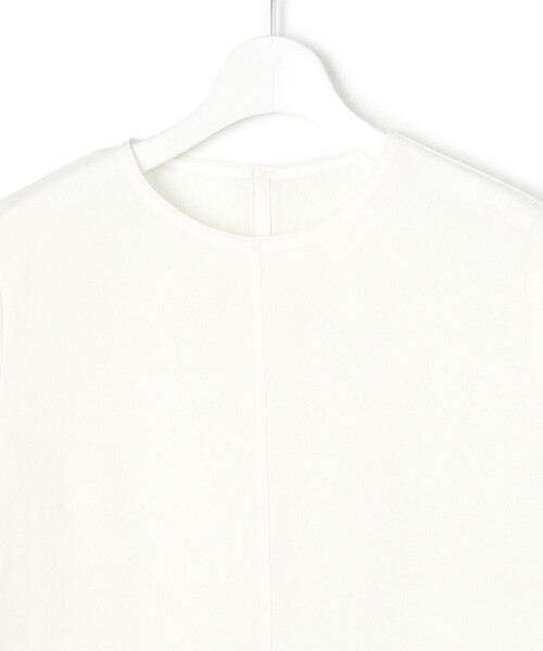 uvカット tシャツ ストレッチジョーゼット シアーコンビ カットソー レディースの画像