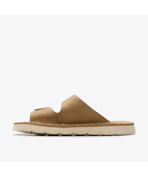 CLARKS フラット スライド サンダル ビーサン ストラップ CLARKS ストラップ サンダル レザー 軽量 フラット ビーサン