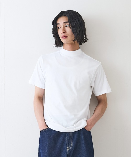 Hanes（ヘインズ） tシャツ 「HANES/ヘインズ」モックネックTシャツ