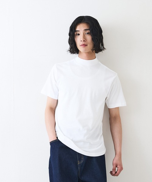 Hanes（ヘインズ） tシャツ 「HANES/ヘインズ」モックネックTシャツ