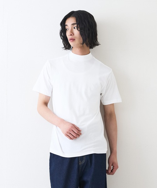 Hanes（ヘインズ） tシャツ 「HANES/ヘインズ」モックネックTシャツ