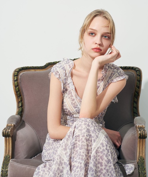 ME COUTURE フルールレースMIXドレス me&me couture ワンピース フルールレースMIXドレス : ZOZOTOWN