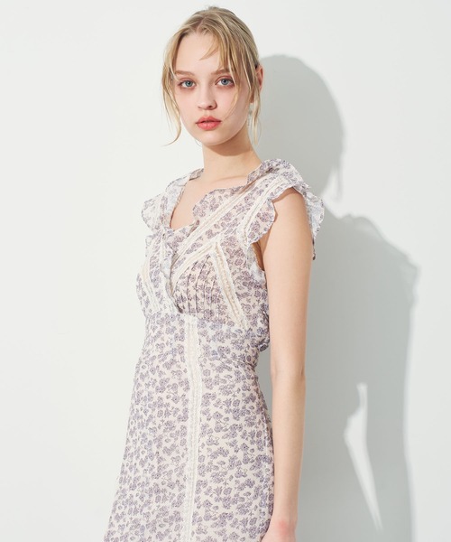 me&me couture ワンピース フルールレースMIXドレス : ZOZOTOWN