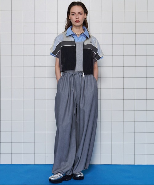ブラウス シャツ Button Slit Short Shirt/ボタンスリットショートシャツ「MAISON SPECIAL/メゾンスペシャル」 レデ MAISON SPECIAL ブラウス シャツ Button Slit Short Shirt