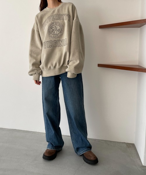 「CANAL JEAN」 スウェットカットソー ONE SIZE グレー レディース CANAL JEAN 「CANAL JEAN」 スウェットカットソー ONE SIZE