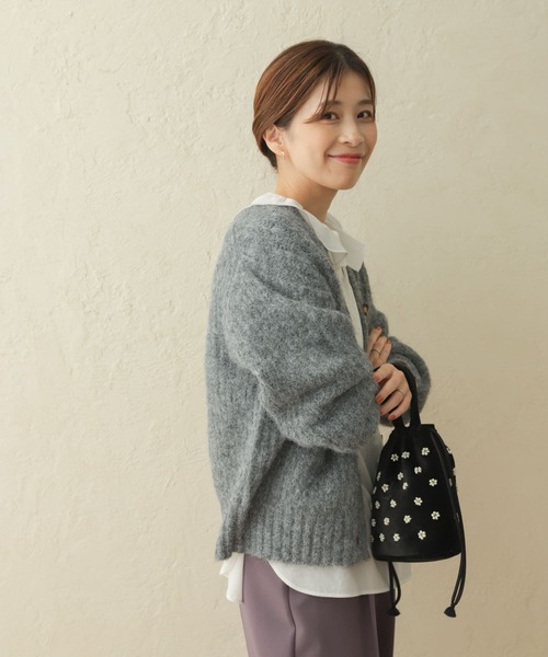 URBAN RESEARCH DOORS グレー USAコットン カーディガン URBAN