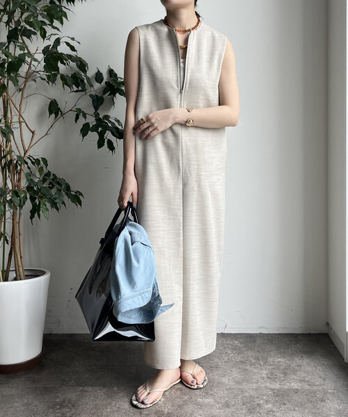 DouDou ワンピース 「WEB限定」フロントファスナージャンパー