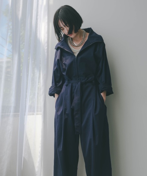 HANNE（アン）の「サテンレイヤードオールインワン（つなぎ