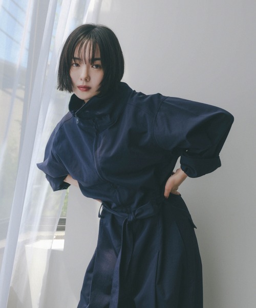 HANNE（アン）の「サテンレイヤードオールインワン（つなぎ