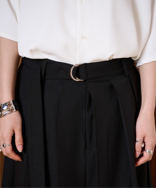 Ellno Loset パンツ 「狐独」ワイドプリーツショーツ メンズ