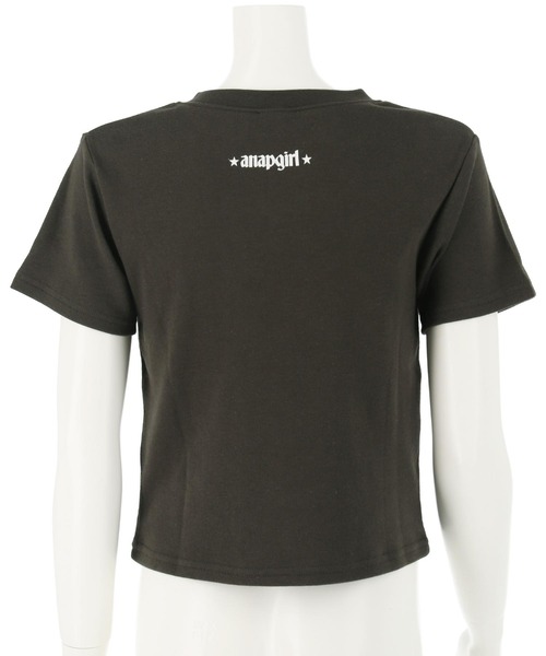 ANAP GiRL（アナップガール） tシャツ ハトメ ポイント ロゴ プリント