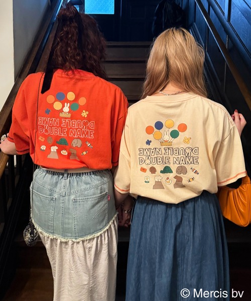 tシャツ 「miffy 70th」DOUBLE NAME ショート丈ポケットTEE/ミッフィー/ミッフィー生誕70周年 レディース