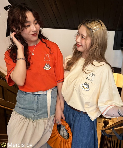 DOUBLE NAME tシャツ 「miffy 70th」DOUBLE ショート丈ポケット