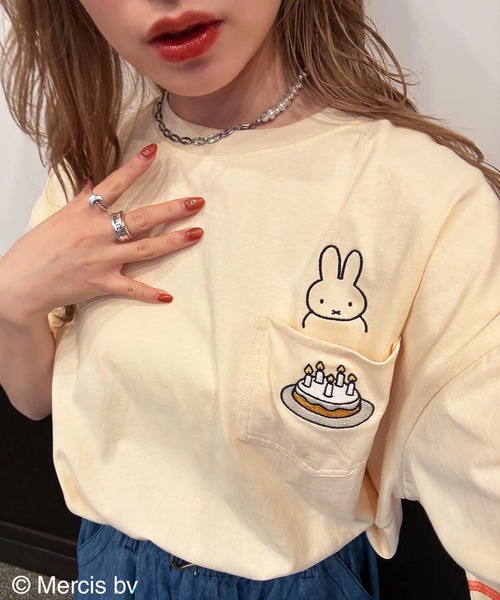 DOUBLE NAME tシャツ 「miffy 70th」DOUBLE ショート丈ポケット