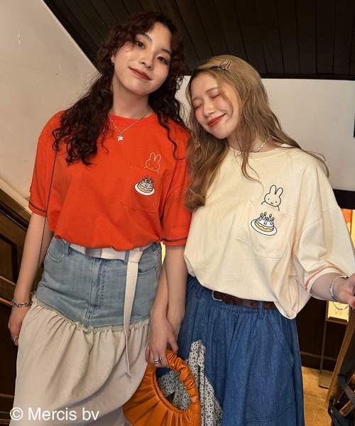 DOUBLE NAME tシャツ 「miffy 70th」DOUBLE ショート丈ポケット