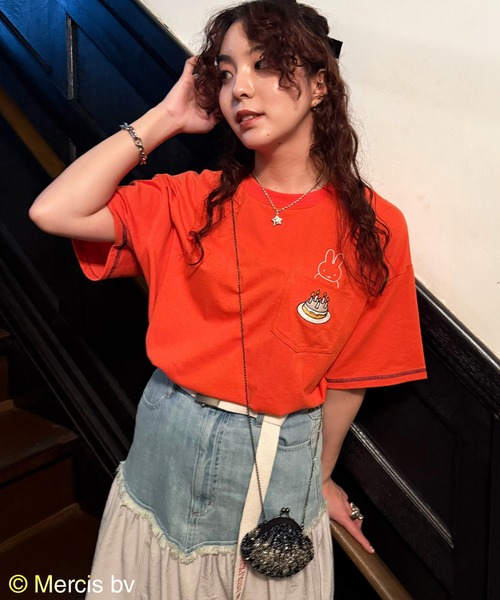 DOUBLE NAME tシャツ 「miffy 70th」DOUBLE ショート丈ポケット