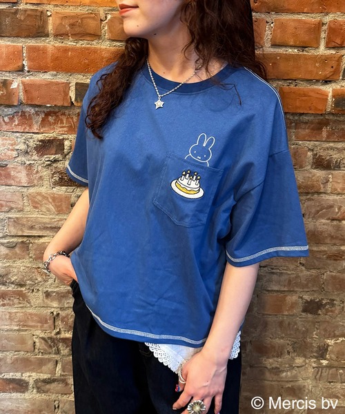 DOUBLE NAME tシャツ 「miffy 70th」DOUBLE ショート丈ポケット