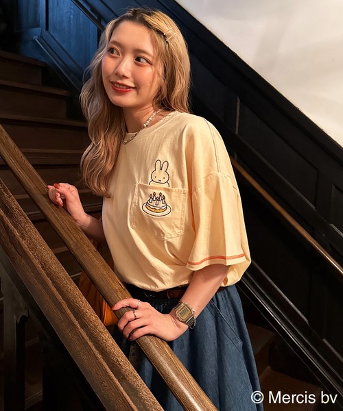 DOUBLE NAME（ダブルネーム） tシャツ 「miffy 70th」ショート丈