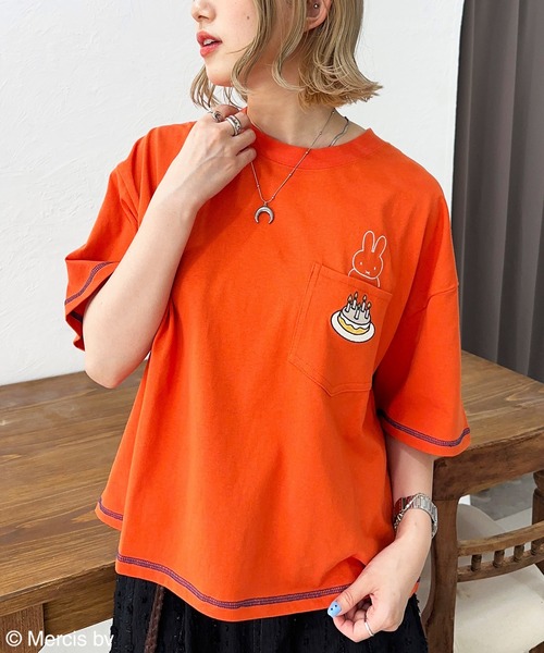 Miffy（ミッフィー） tシャツ 半袖 「miffy 70th」ショート丈ポケット