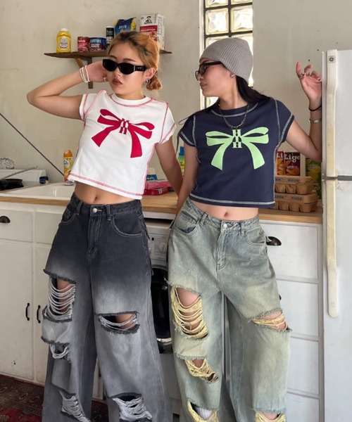 HTH tシャツ ribbon tee レディース : ZOZOTOWN Yahoo!店 - 通販
