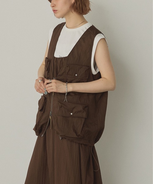 hunch ベスト ジレ ナイロンシアー レディース : ZOZOTOWN Yahoo