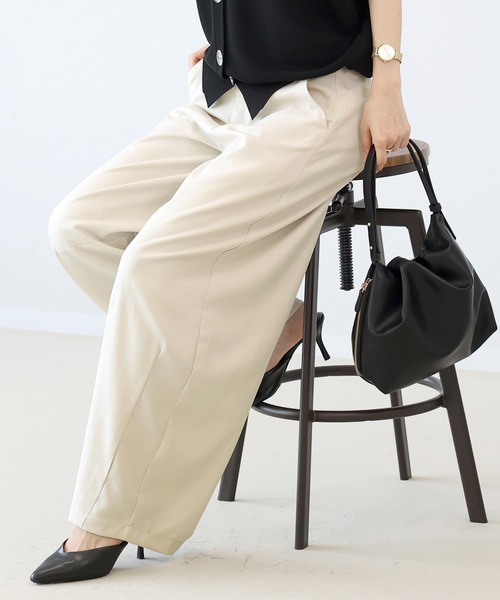 Aletta vita パンツ エステルツイルカーブパンツ レディース