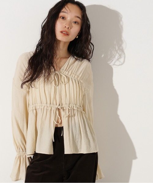 N.Natural Beauty Basic ブラウス シャツ 楊柳シャーリング
