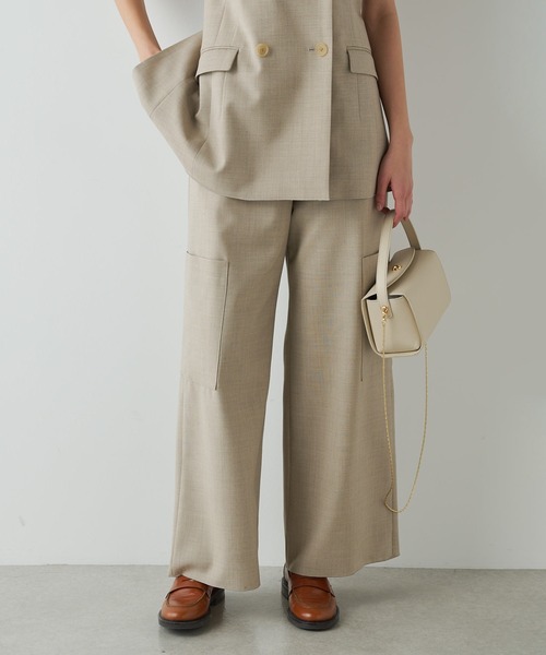 2024年モデル✨ウィムガゼット　サイドラインパンツ　チノパン　ベージュ 2024年モデル✨ウィムガゼット サイドラインパンツ チノパン ベージュ