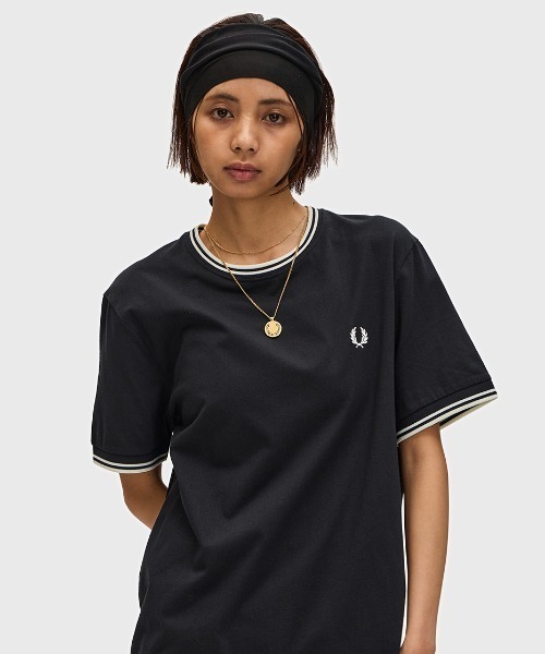 FRED PERRY Twin Tipped Tシャツ ネイビー S FRED PERRY tシャツ Twin Tipped T-Shirt/ティップラインT