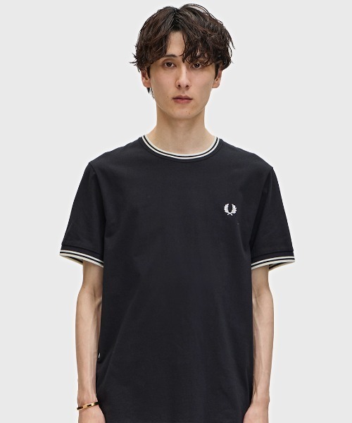 Tシャツ・カットソー FRED PERRY Twin Tipped T-Shirt FRED PERRY tシャツ Twin Tipped T-Shirt/ティップラインT