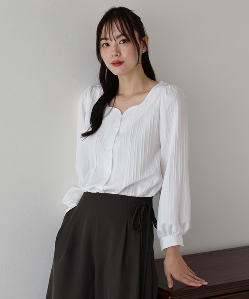 「BLUEEAST」 長袖ブラウス MEDIUM ホワイト レディース