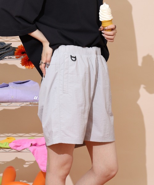 NERDY ハーフパンツ パンツ 短パン スモールロゴウーブンハーフパンツ