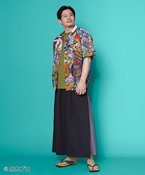 チャイ 麻中之蓬【鬼】アロハシャツ Lサイズ チャイ様専用 麻中之蓬【鬼】アロハシャツ Lサイズ