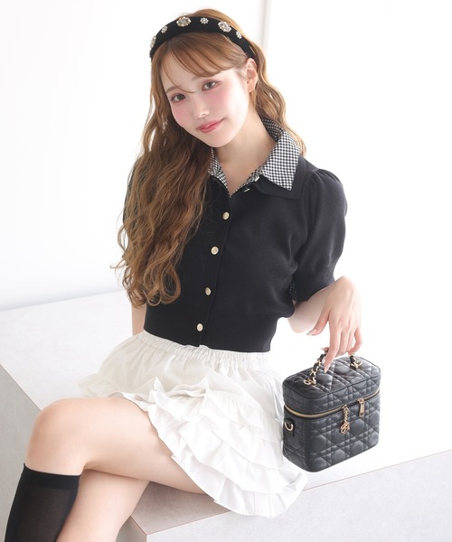 ニット セーター 「再入荷」レイヤード襟付きポロニット レディース | one after another NICE CLAUP | 14