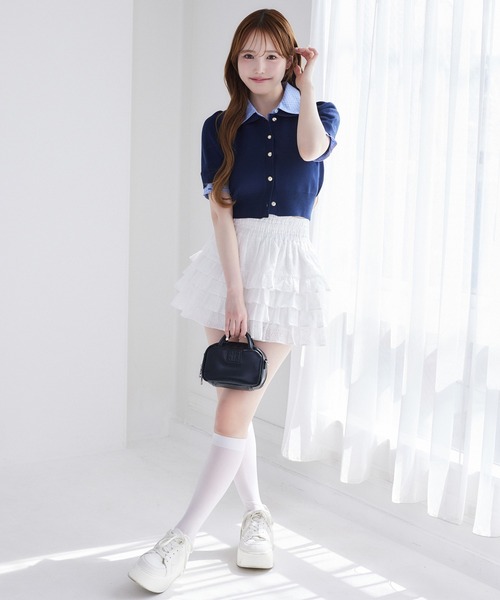 ニット セーター 「再入荷」レイヤード襟付きポロニット レディース | one after another NICE CLAUP | 10
