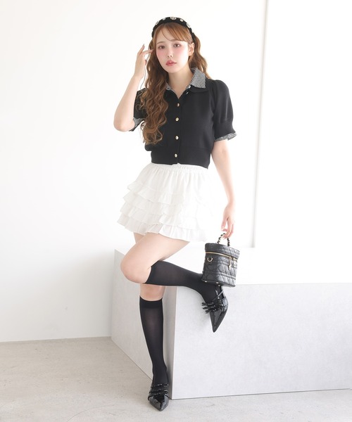 ニット セーター 「再入荷」レイヤード襟付きポロニット レディース | one after another NICE CLAUP | 12