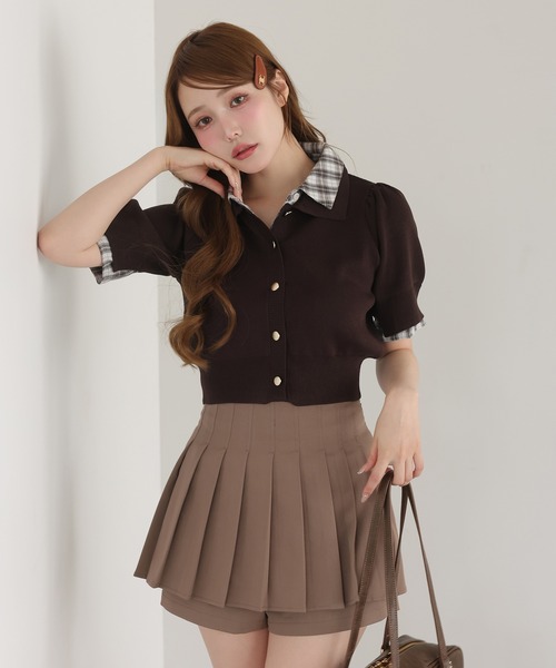 ニット セーター 「再入荷」レイヤード襟付きポロニット レディース | one after another NICE CLAUP | 17