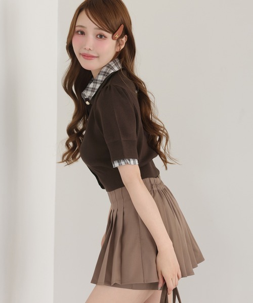 ニット セーター 「再入荷」レイヤード襟付きポロニット レディース | one after another NICE CLAUP | 18