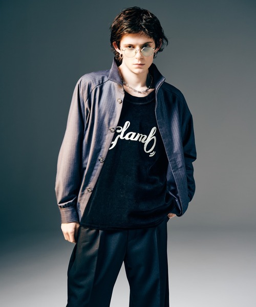 glambハイネック 長袖シャツ glamb（グラム） シャツ Suit Fabric High Neck Shirt / スーツ