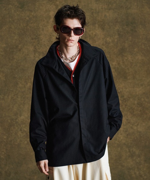 glamb（グラム） シャツ Suit Fabric High Neck Shirt / スーツ