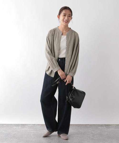 「GLOBAL WORK」 長(zhǎng)袖ブラウス MEDIUM ホワイト系その他4 レディース