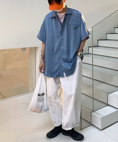 「WESTBOY」 半袖シャツ M ブルー メンズ_画像6