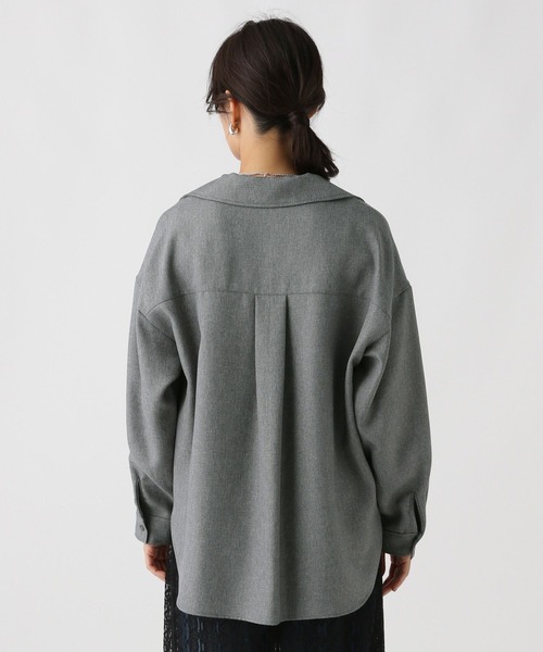 Elura（エルーラ） ブラウス シャツ ツイードライクスキッパーシャツ