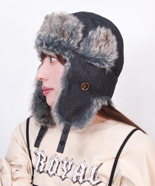 Ruben キャップ 帽子 DENIM FLIGHT CAP/デニムフライトキャップ メンズ