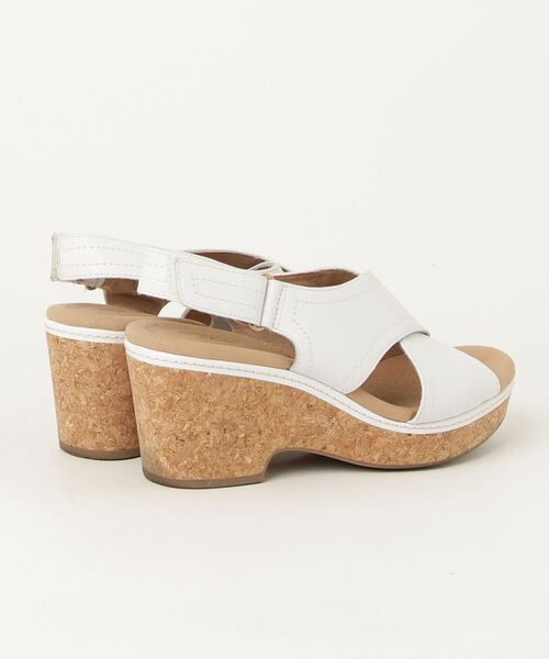 「Clarks」 ヒールサンダル 23.5cm ホワイト レディース_画像2