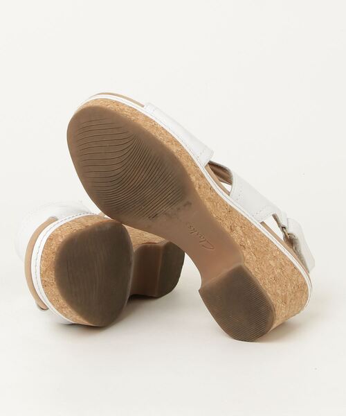 「Clarks」 ヒールサンダル 23.5cm ホワイト レディース_画像3