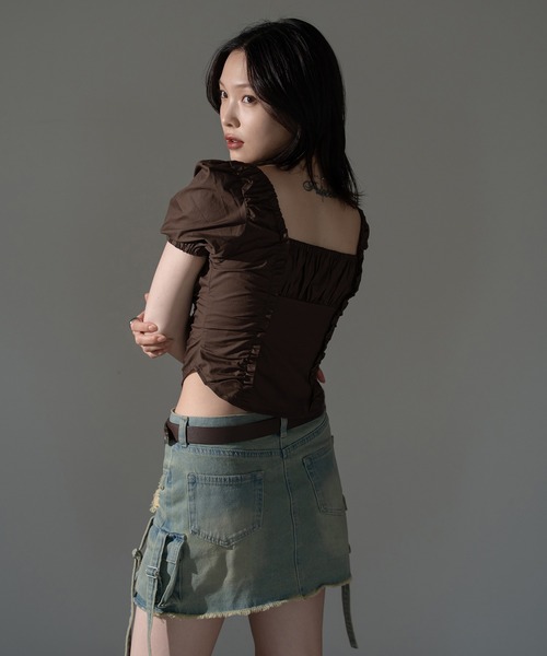 「apres jour mignon」 半袖ブラウス X-LARGE オフホワイト レディース_画像5